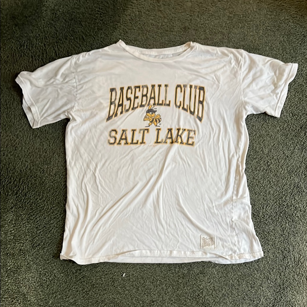Original Retro Brand Xl White Salt Lake Bees Baseball Club Tee